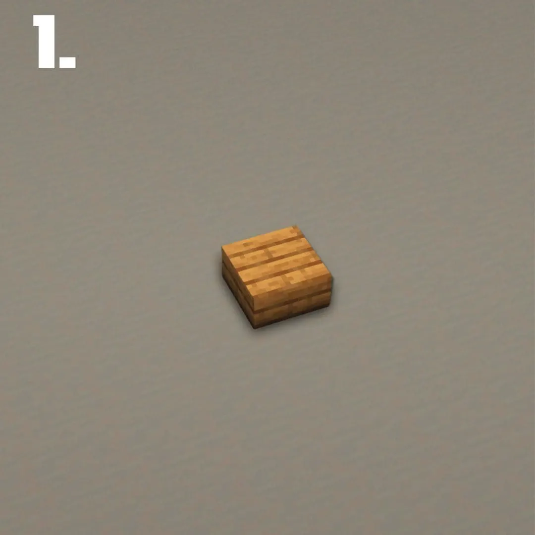 竹林阶梯造景（Bamboo Stair Way Decor）建筑教程 第 1 步