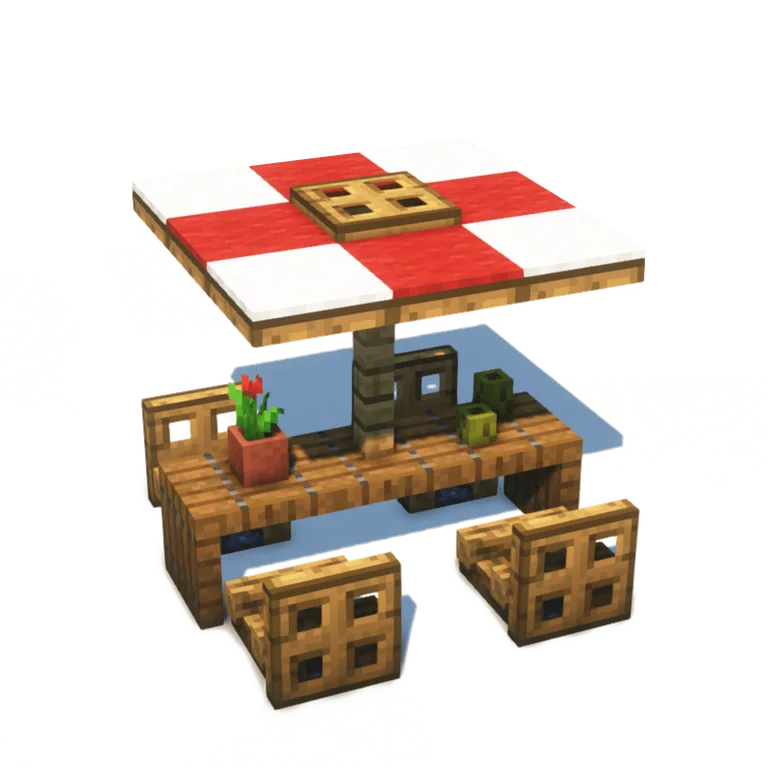 沙滩野餐桌(Beach Picnic Table Set)建筑教程