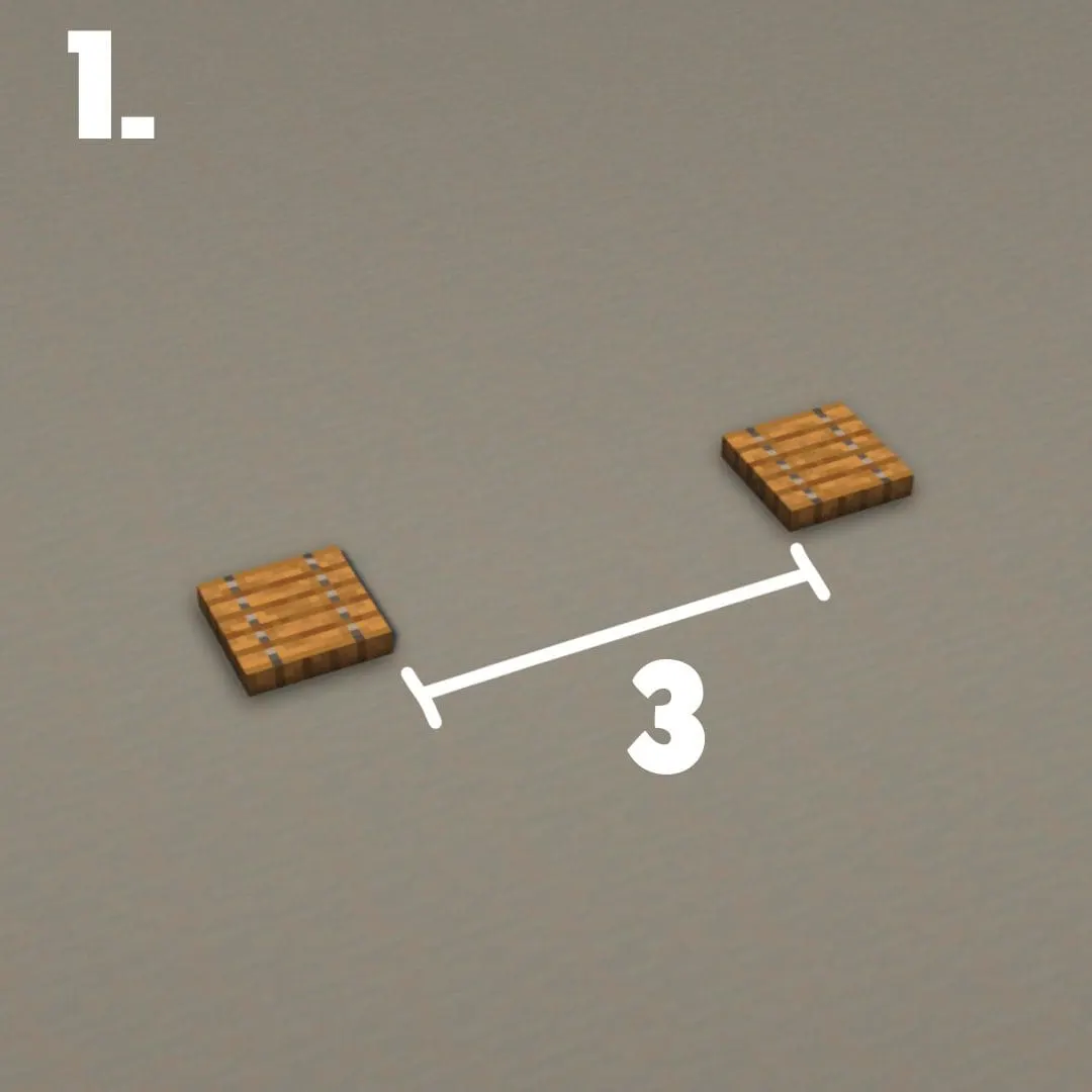 沙滩野餐桌（Beach Picnic Table Set）建筑教程 第 1 步