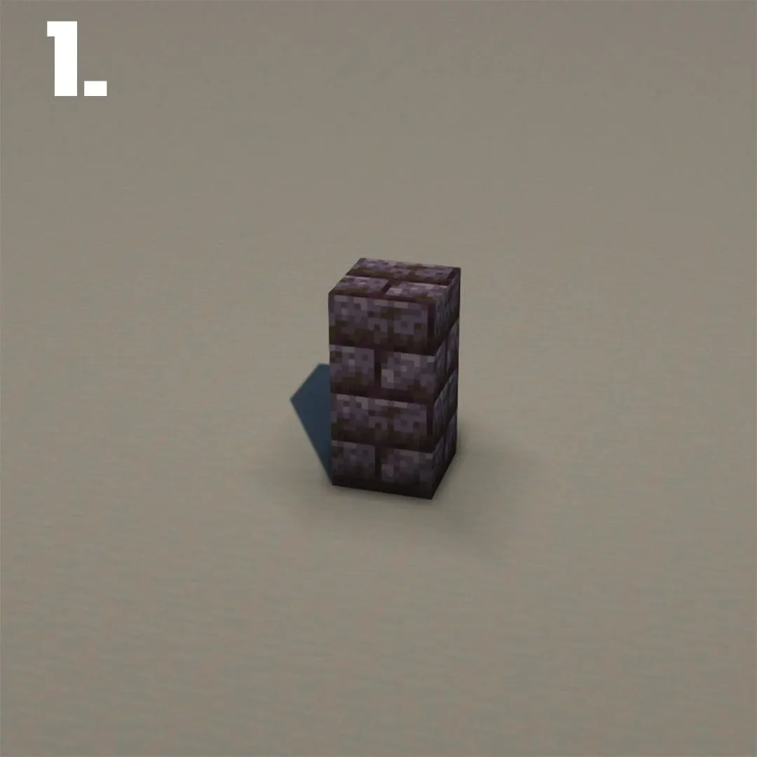 黑石地狱门（Black Stone Nether Portal）建筑教程 第 1 步