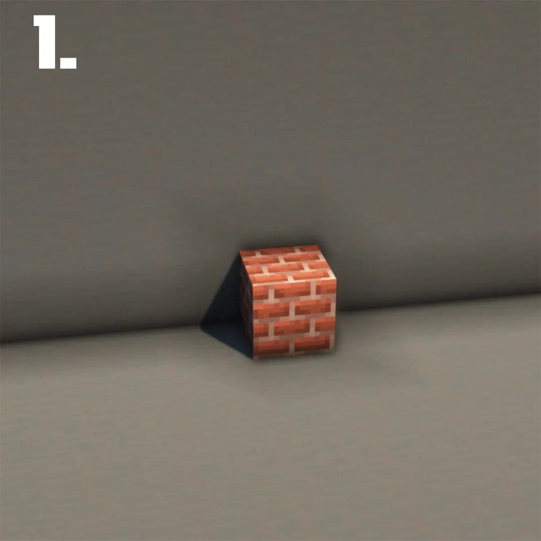 红砖壁炉（Brick Fireplace）建筑教程 第 1 步