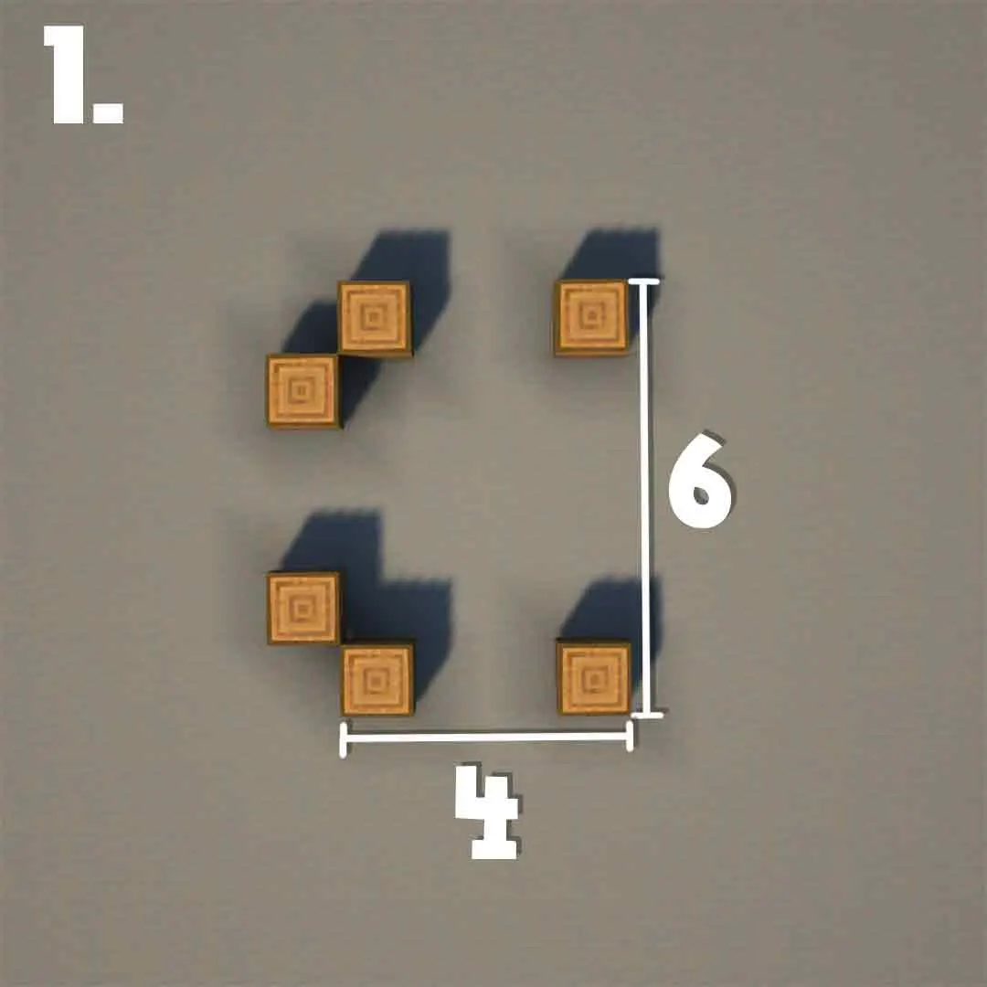 圆筒拼接屋（Cylinder Mash House）建筑教程 第 1 步