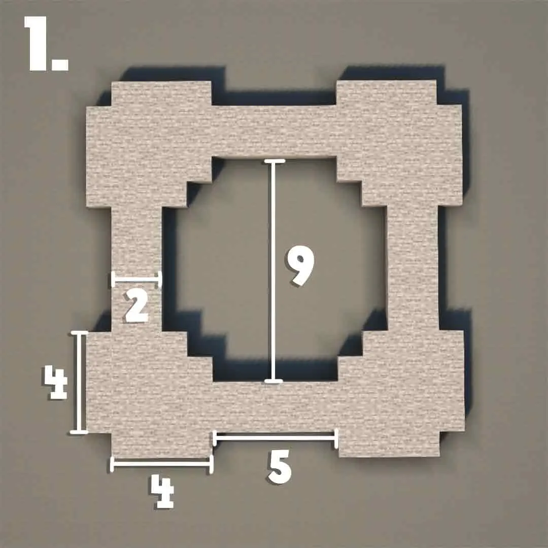 道尔顿生存基地（Dalton’s Survival Base）建筑教程 第 1 步