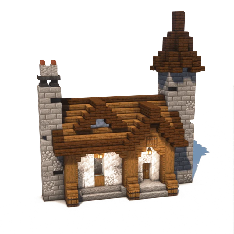 闪长岩乡村小屋(Diorite Rustic House)建筑教程