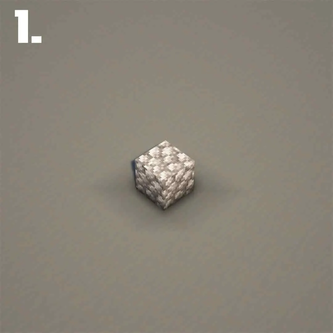 简易刷石机（Easy Cobblestone Generator）建筑教程 第 1 步