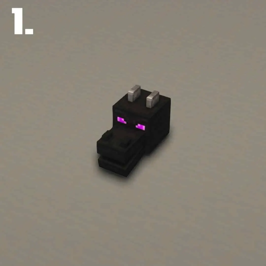 末影龙地毯（Ender Dragon Rug）建筑教程 第 1 步