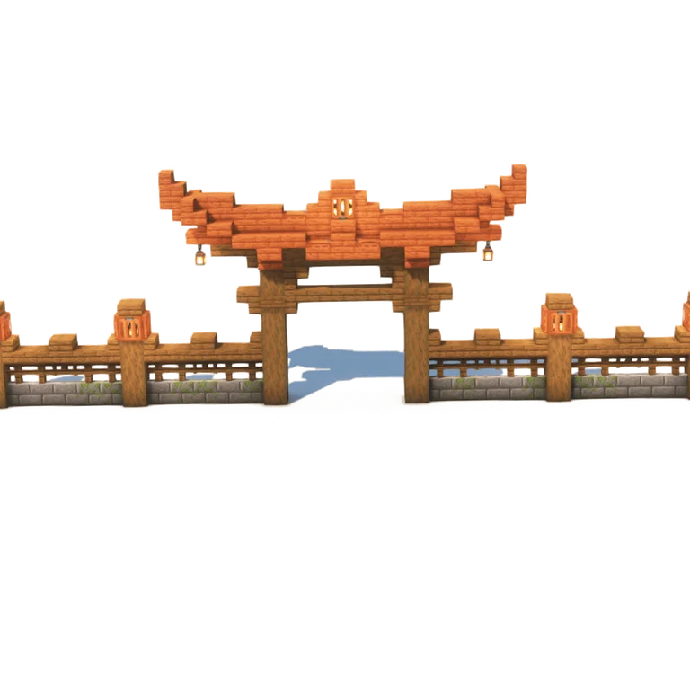 日式围墙与门(Japanese Wall & Gate)建筑教程