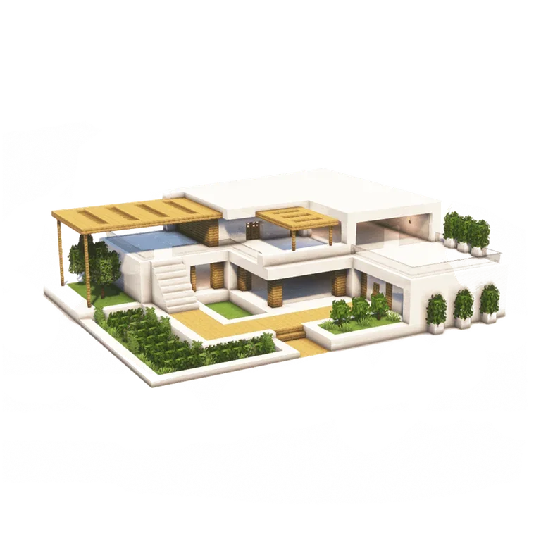 大型现代别墅(Large Modern House)建筑教程