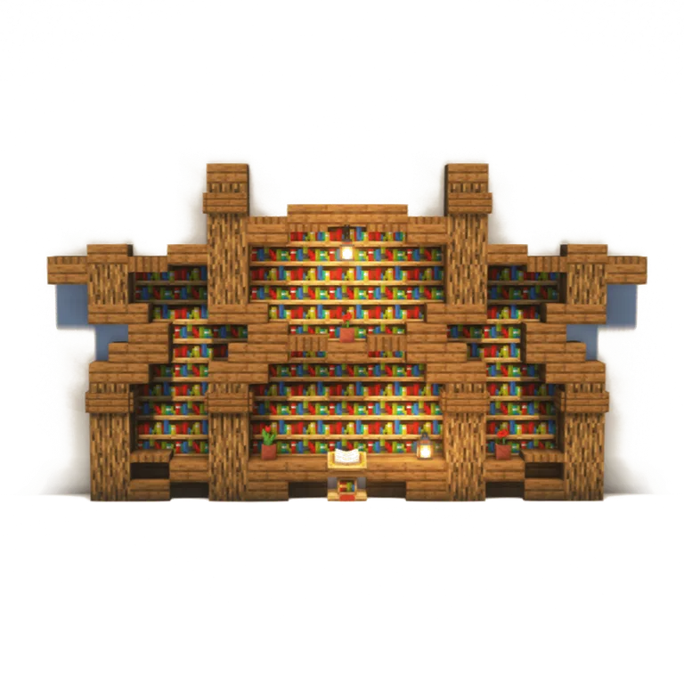 大型书房书架(Large Reader's Bookshelf)建筑教程