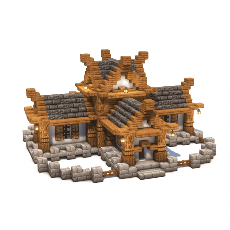 拉雷尔日式庭院(Larrel’s Survial Japanese Home)建筑教程