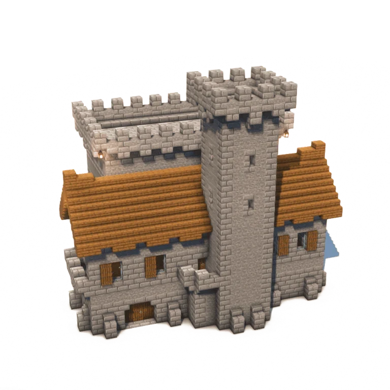 中世纪堡宅(Medieval Castle House)建筑教程