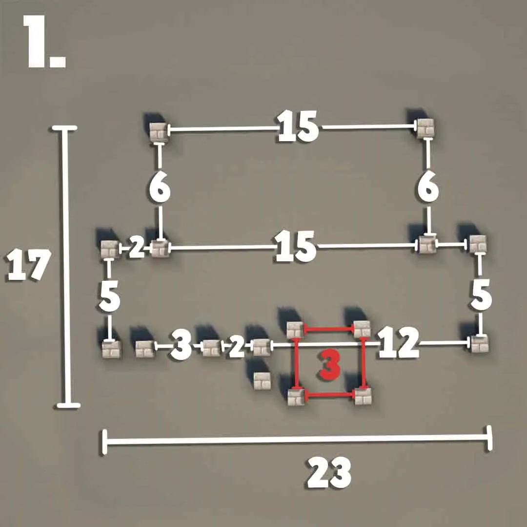 中世纪堡宅（Medieval Castle House）建筑教程 第 1 步