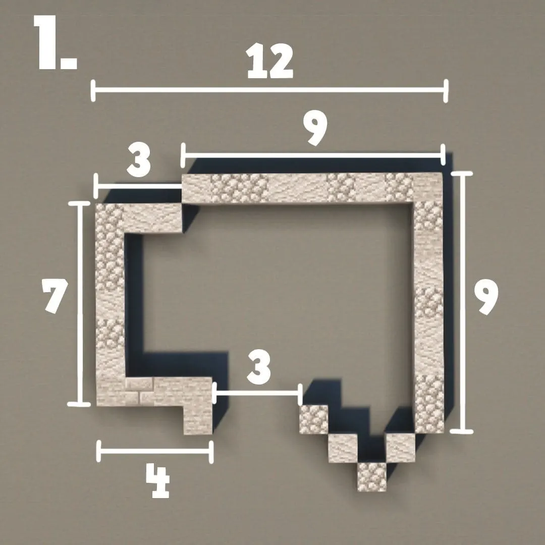中世纪教堂（Medieval Church）建筑教程 第 1 步