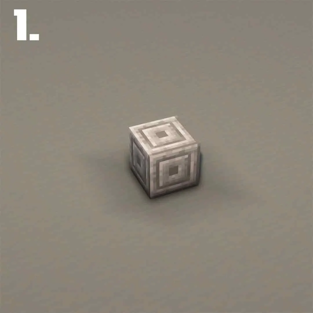 中世纪石灯（Medieval Stone Lantern）建筑教程 第 1 步