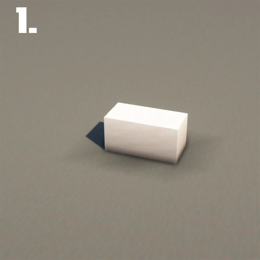 现代餐桌组（Modern Table Set）建筑教程 第 1 步