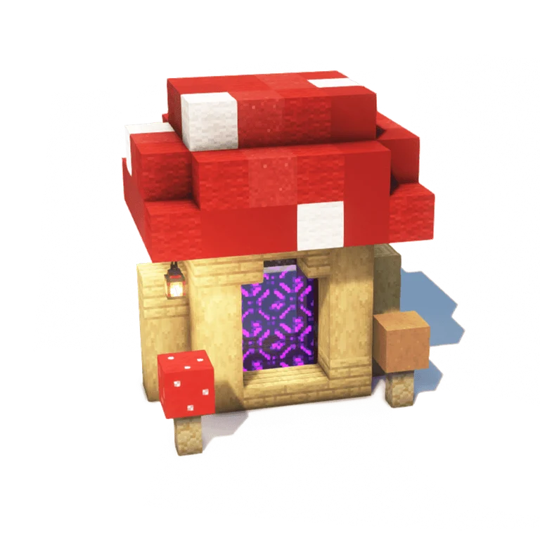 蘑菇地狱门(Mushroom Nether Portal)建筑教程