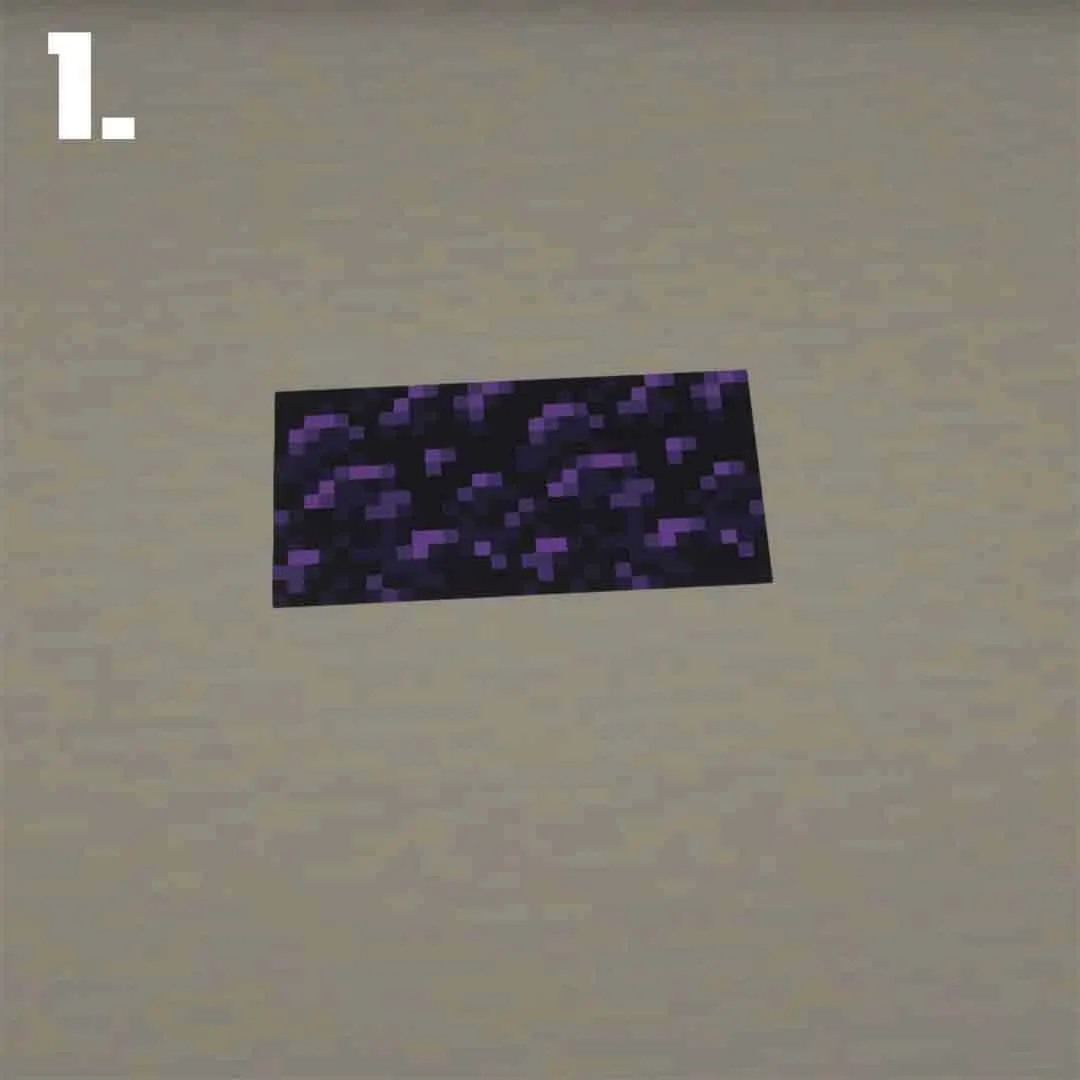 蘑菇地狱门（Mushroom Nether Portal）建筑教程 第 1 步