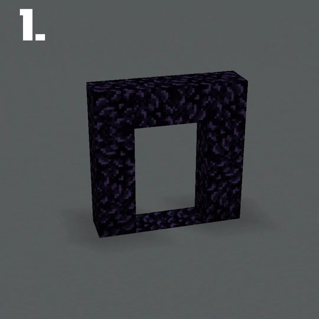 地狱门开关（Nether Portal ON/OFF Switch）建筑教程 第 1 步