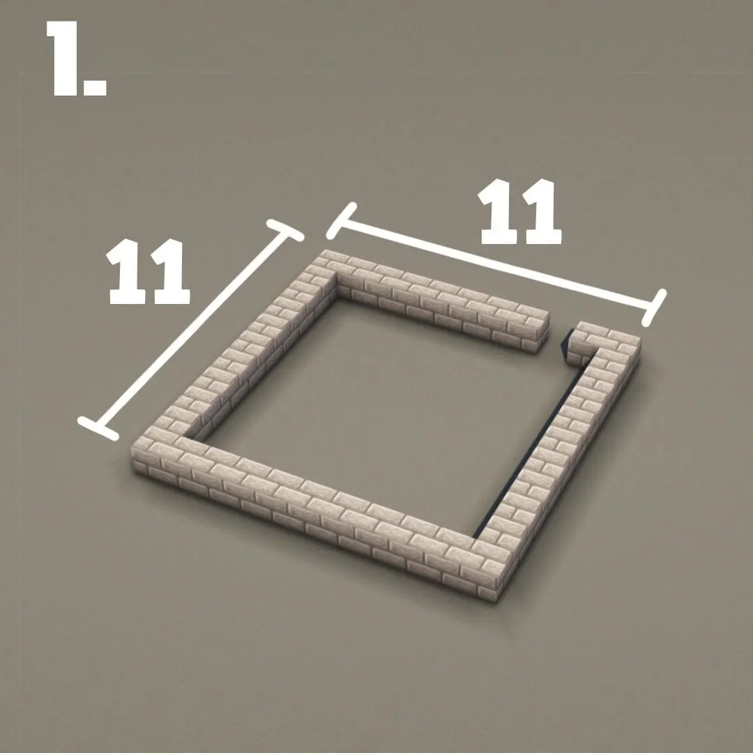 下界尖塔（Nether Spire）建筑教程 第 1 步