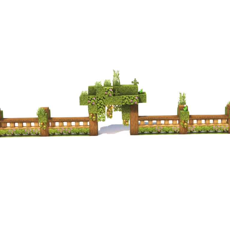 藤蔓城墙与门(Overgrown Wall & Gate)建筑教程