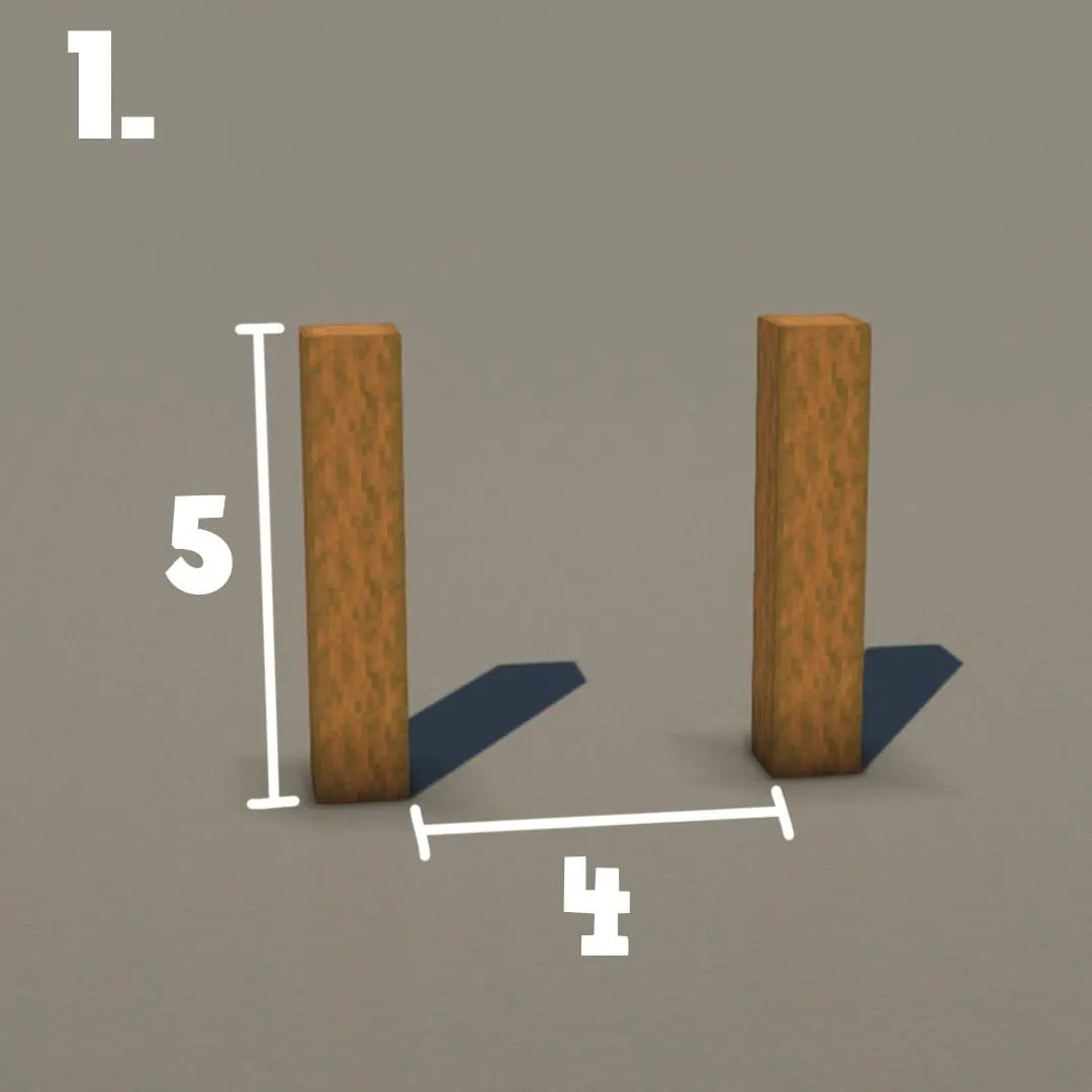 藤蔓城墙与门（Overgrown Wall & Gate）建筑教程 第 1 步