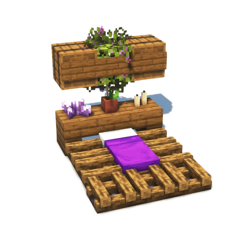 紫罗兰睡床(Purple Bed)建筑教程
