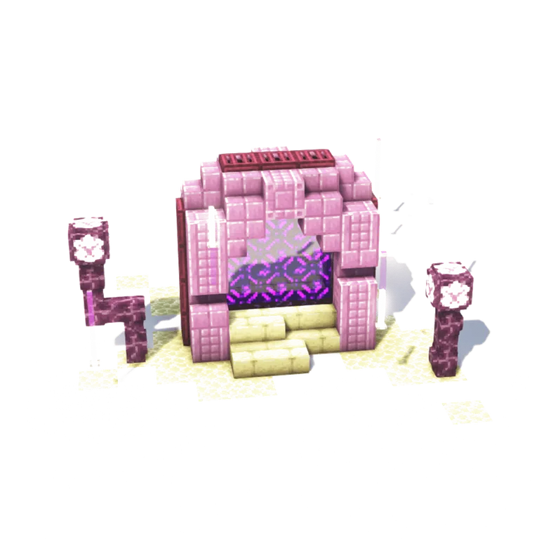 紫珀地狱门(Purpur Nether Portal)建筑教程