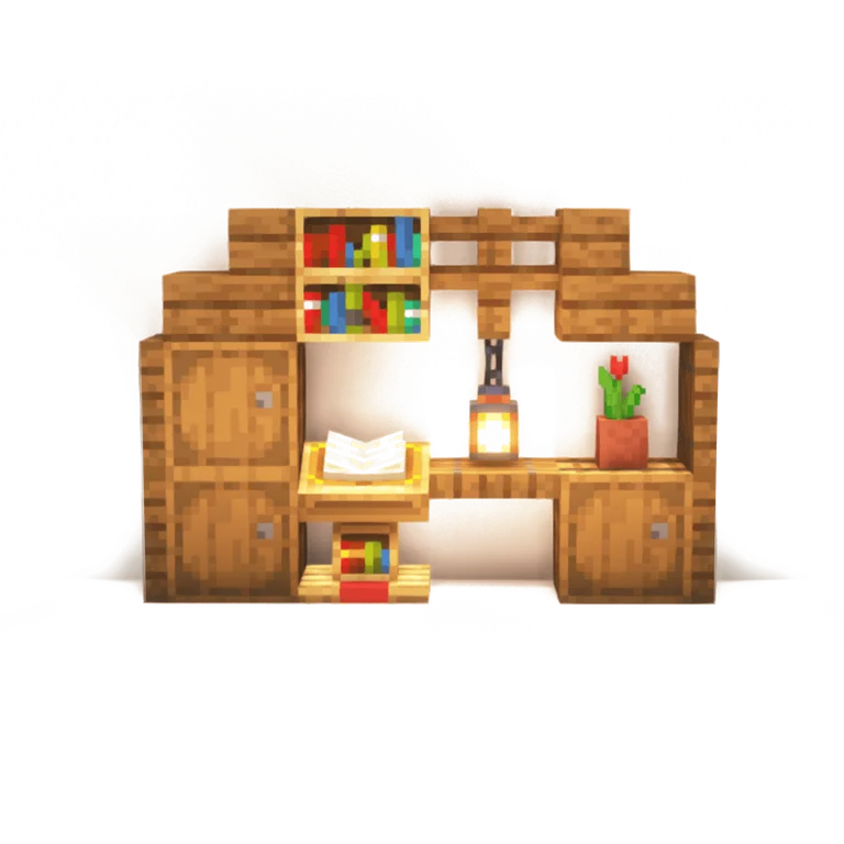 书房工作台储物角(Reader's Work Desk Storage)建筑教程