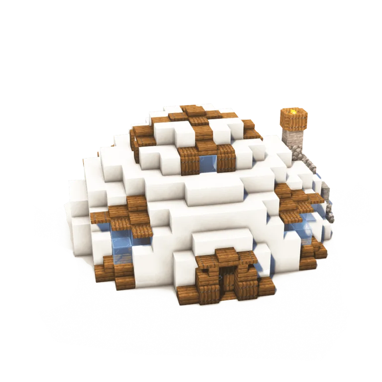 乡村雪屋(Rustic Igloo)建筑教程