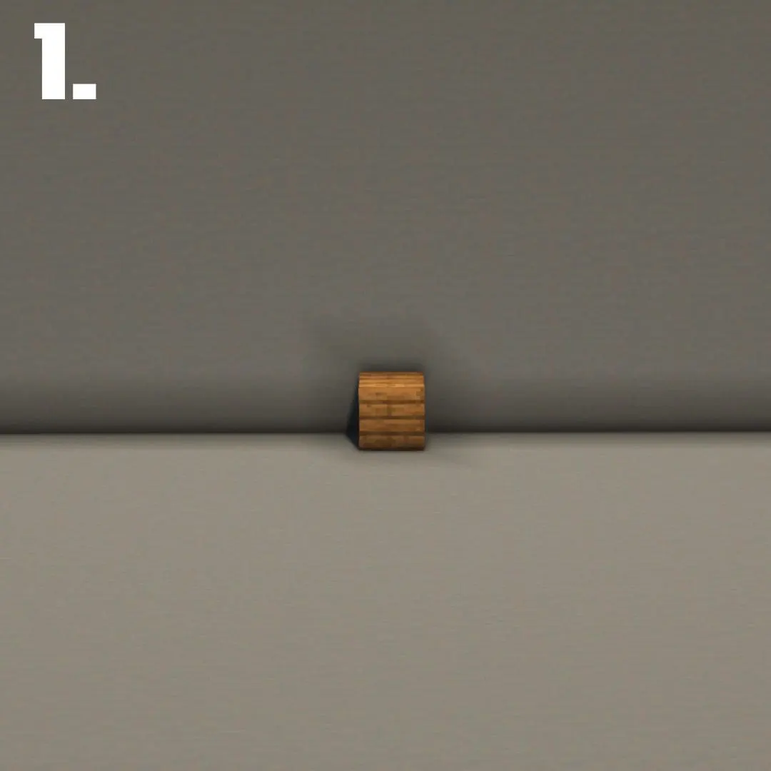 乡村风书架（Rustica Bookshelf）建筑教程 第 1 步