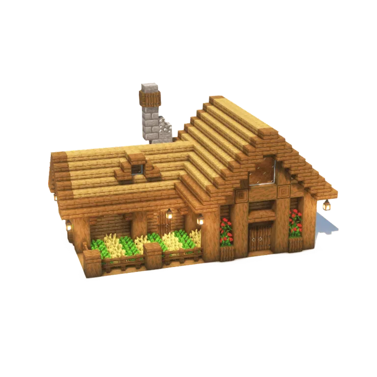 农耕生存小屋(Small Farming Survival House)建筑教程
