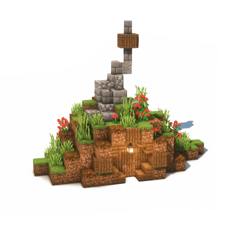 草坡霍比特洞屋(Small Grass Hobbit Hole)建筑教程