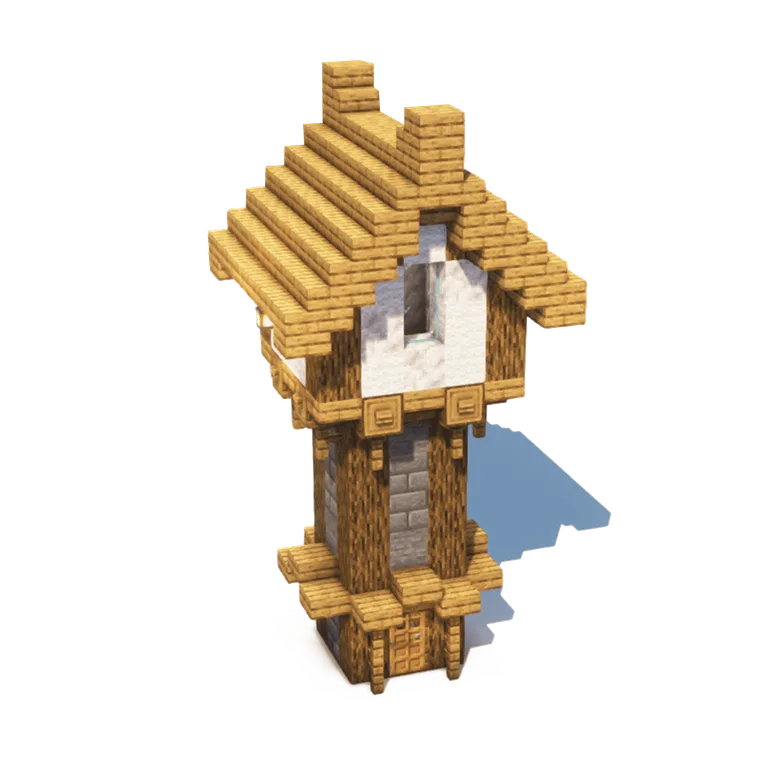 中世纪小塔屋(Small Medieval Tower House)建筑教程