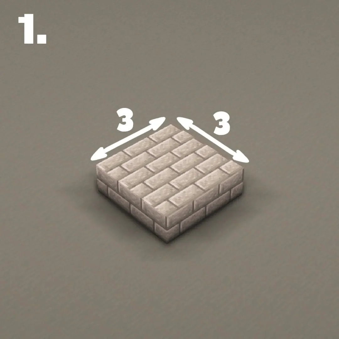中世纪小塔（Small Medieval Tower）建筑教程 第 1 步
