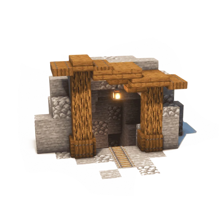 岩石矿洞入口(Small Rocky Mine Entrance)建筑教程