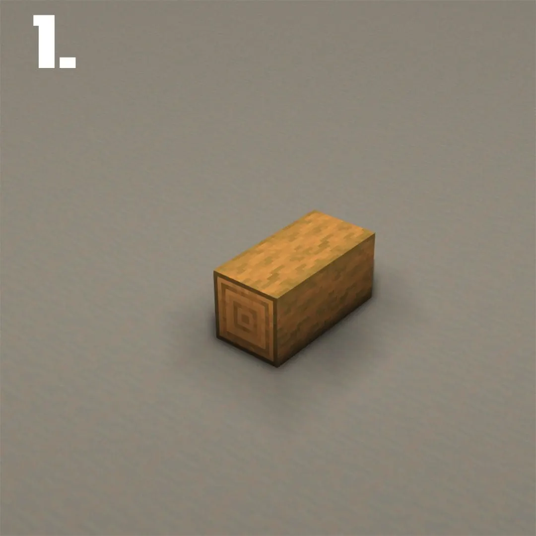 云杉小推车（Small Spruce Cart）建筑教程 第 1 步