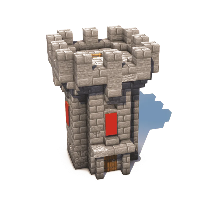 石砖中世纪小塔(Small Stone Brick Medieval Tower)建筑教程