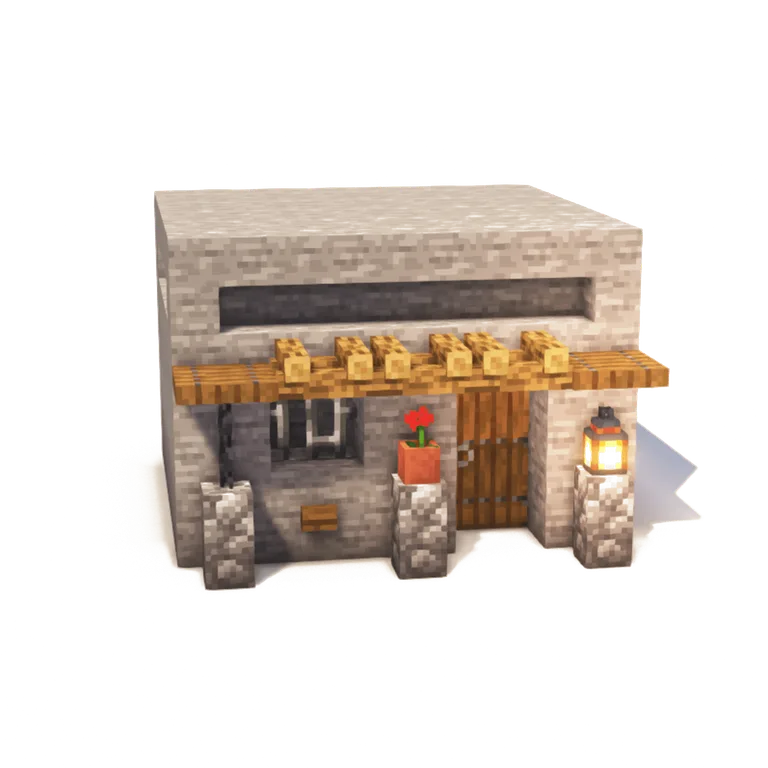 石造新手屋(Small Stone Starter)建筑教程