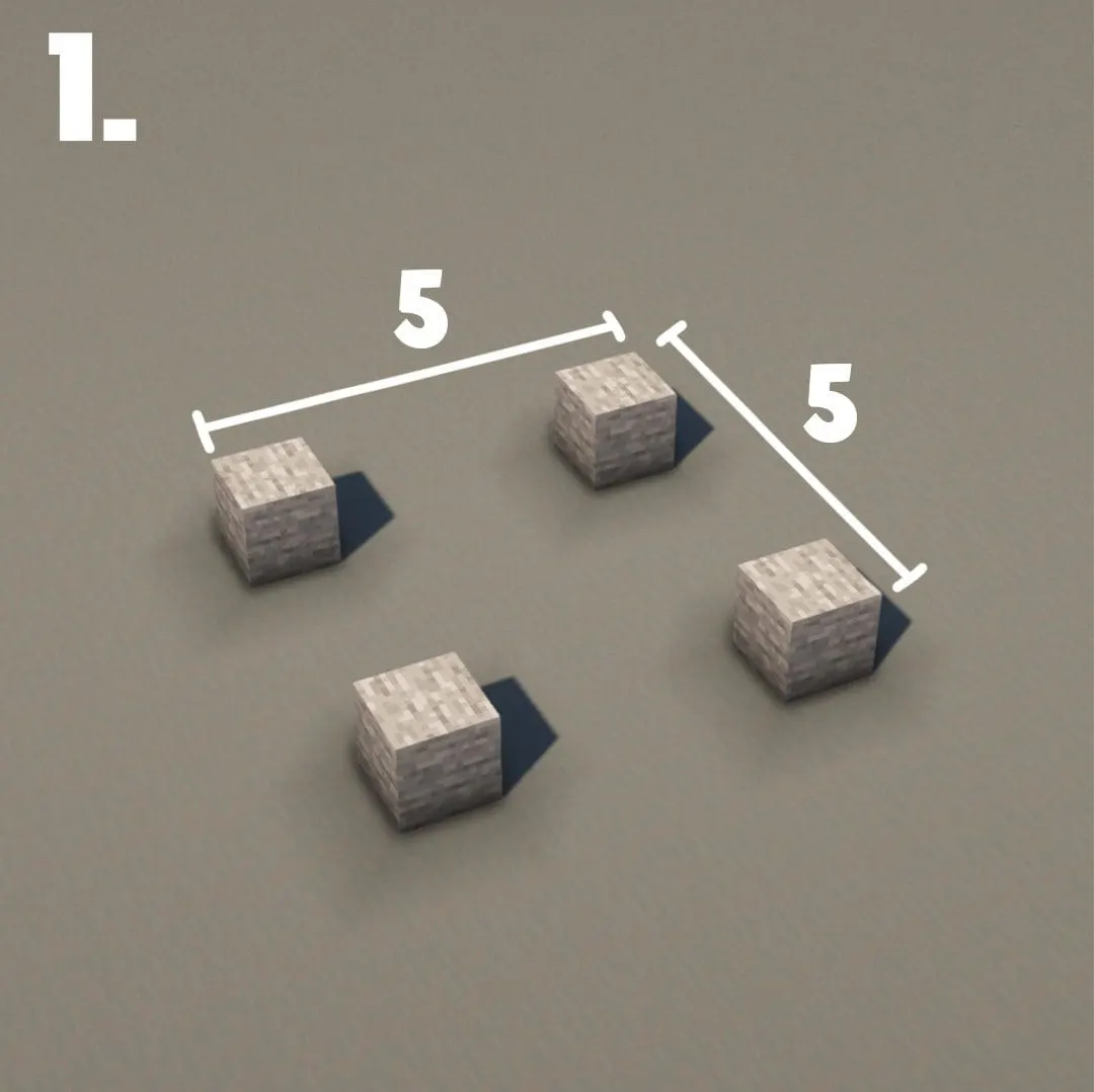 石造新手屋（Small Stone Starter）建筑教程 第 1 步