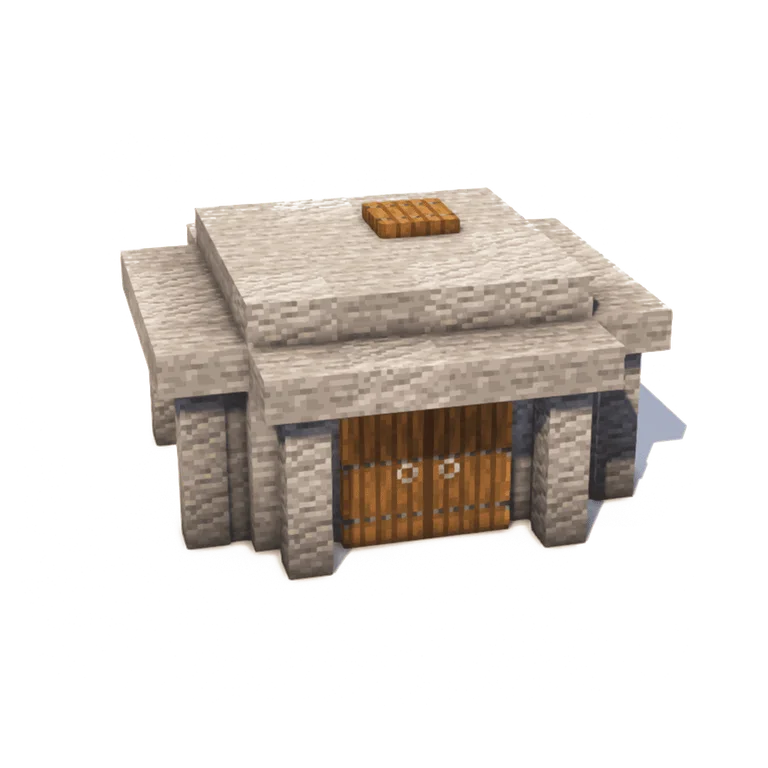 精巧石造新手屋(Smart Stone Starter)建筑教程