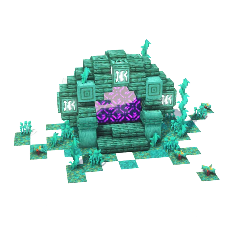 诡异下界门(Warped Nether Portal)建筑教程