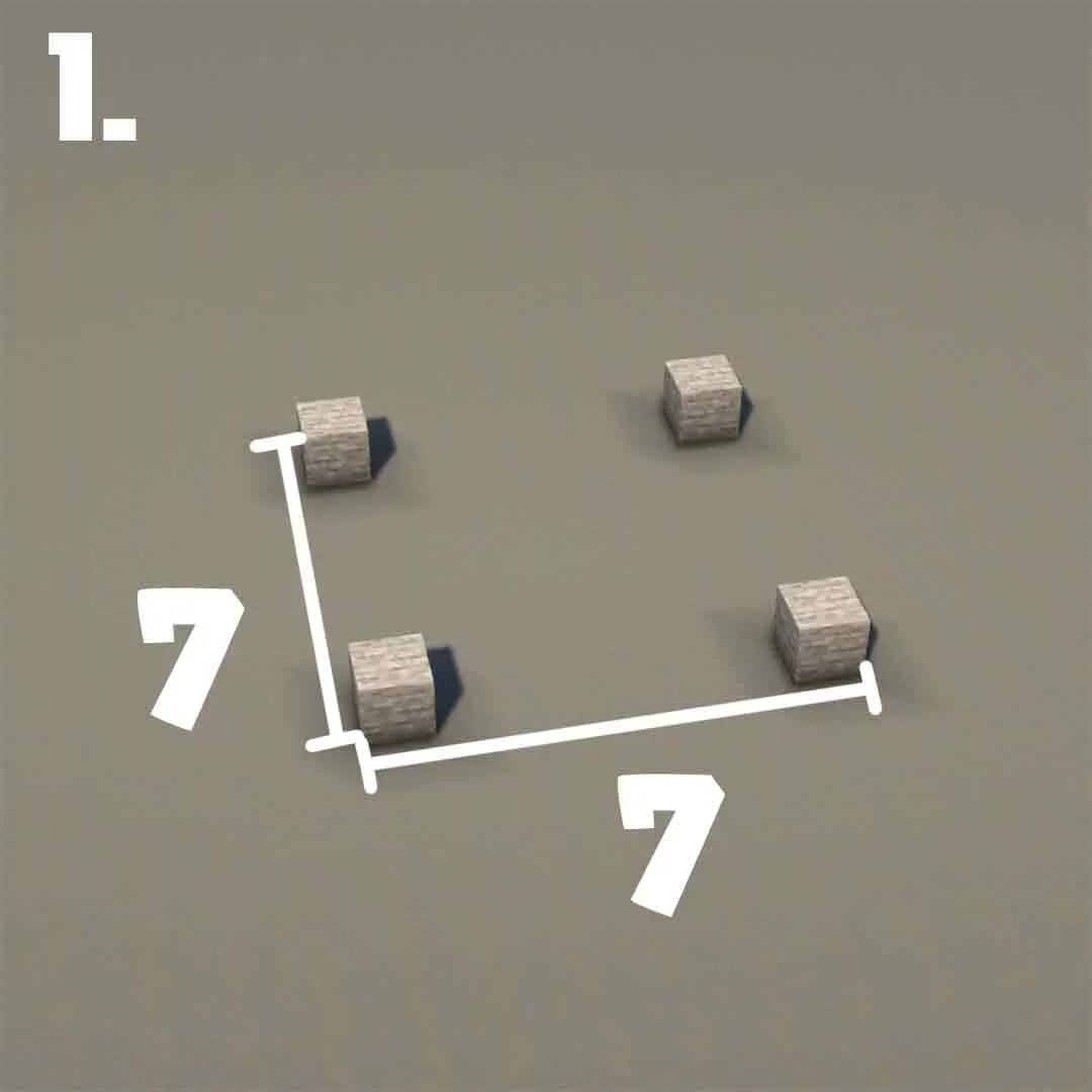 新手城堡（Starter Castle）建筑教程 第 1 步