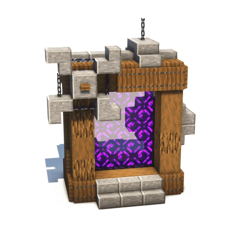 蒸汽朋克地狱门(Steampunk Nether Portal)建筑教程