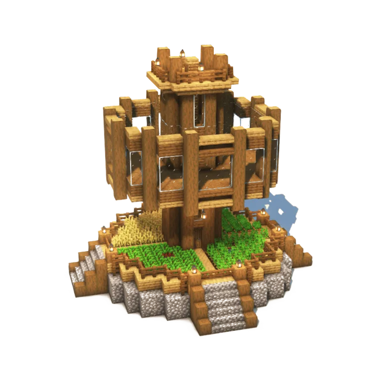 农场塔楼基地(Survival Tower Farm Base)建筑教程