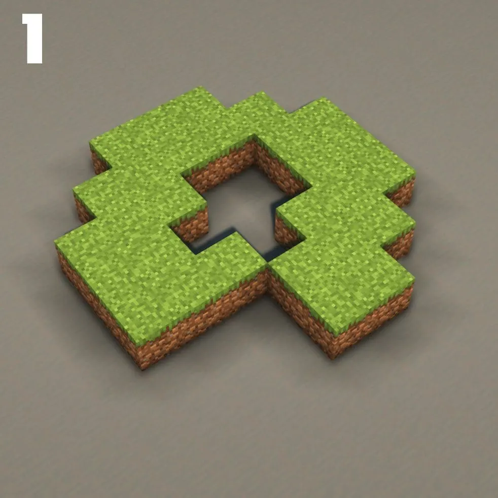 迷你绿洲（Tiny Oasis）建筑教程 第 1 步