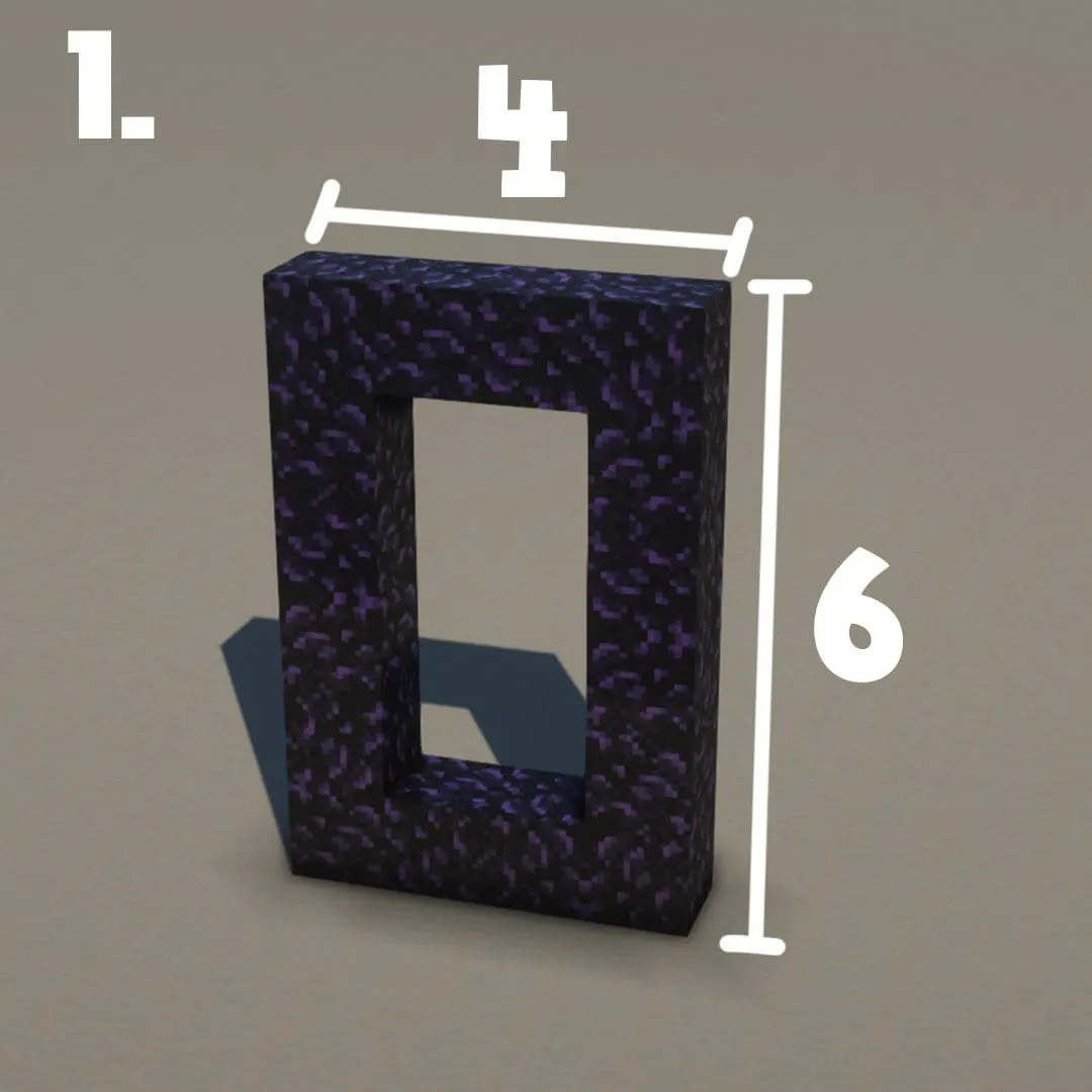 跨维度地狱门（Transdimentional Nether Portal）建筑教程 第 1 步
