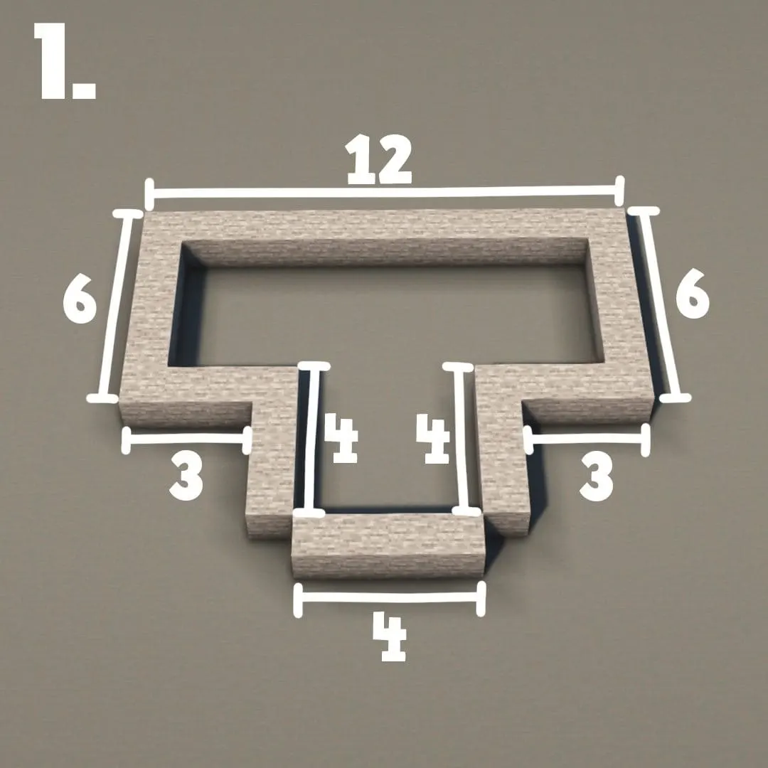 双层农场（Two Level Farm）建筑教程 第 1 步