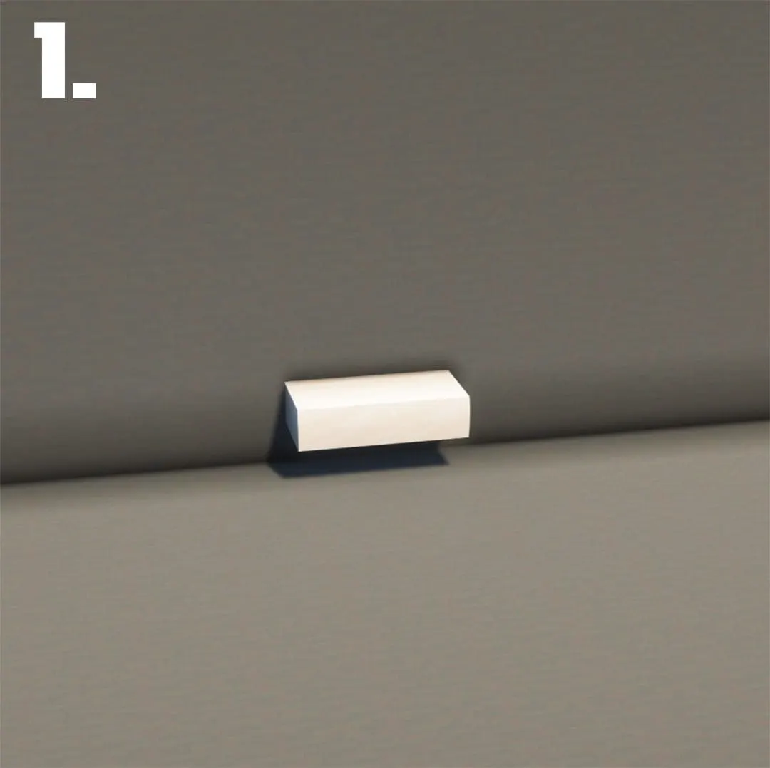 纯白睡床（White Bed）建筑教程 第 1 步