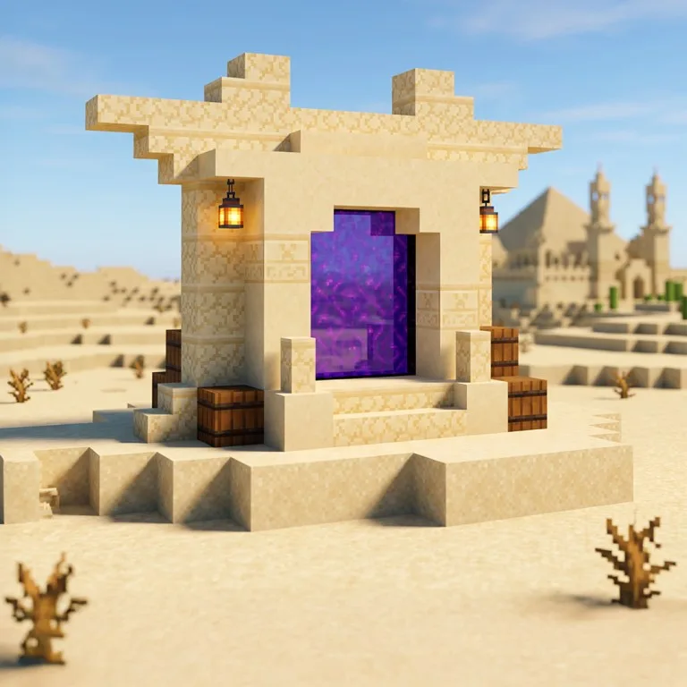 沙漠地狱门（Desert Nether Portal）建筑教程