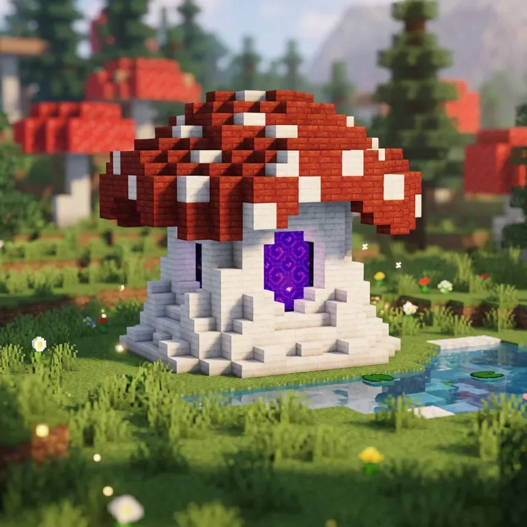 蘑菇地狱门（Mushroom Nether Portal）建筑教程